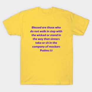 Bible Verse Psalms 1:1 T-Shirt